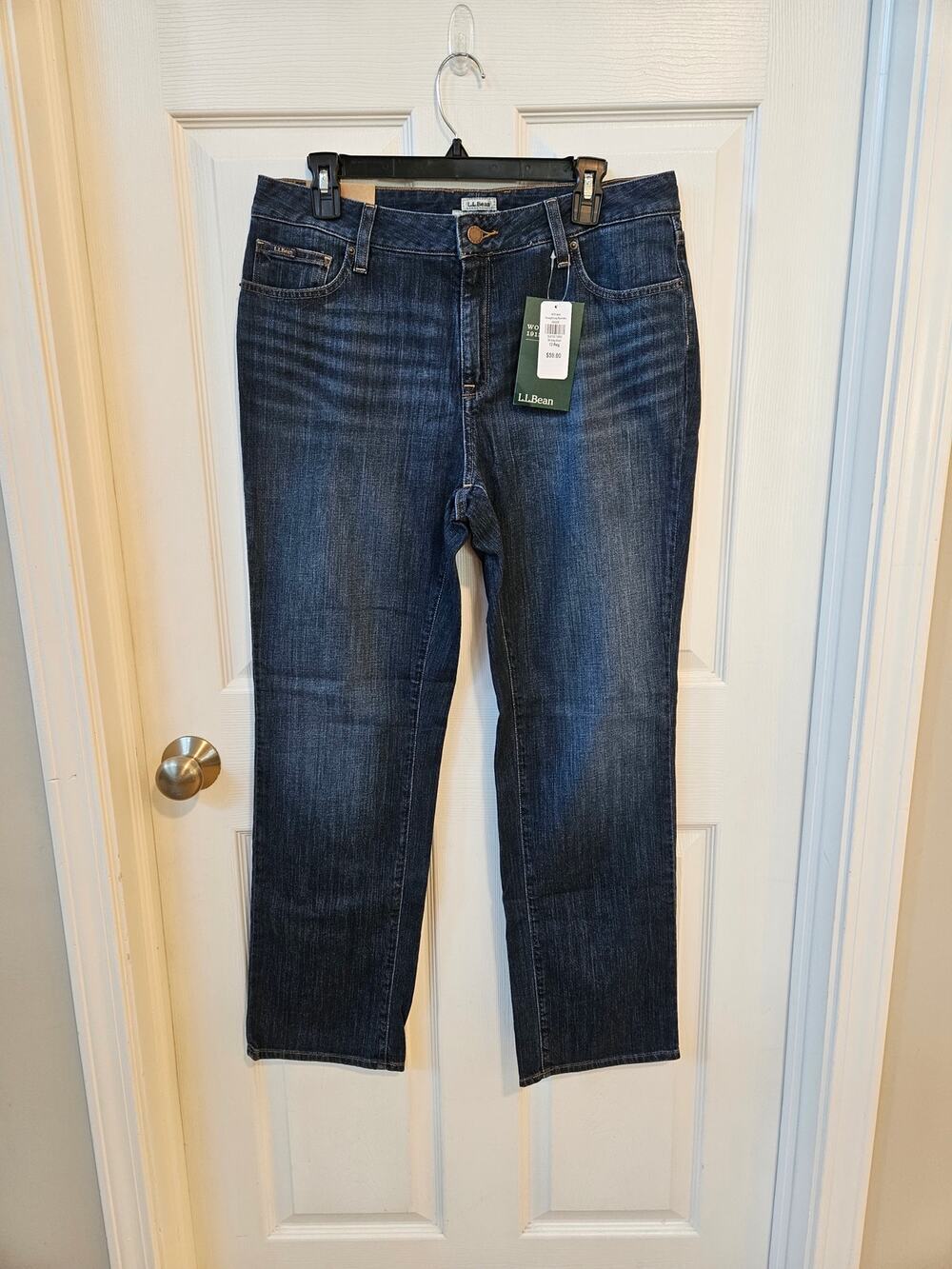 NWT L.L.Bean 1912 Favorite Fit Straight Leg Jeans Women's Size 12 Regular